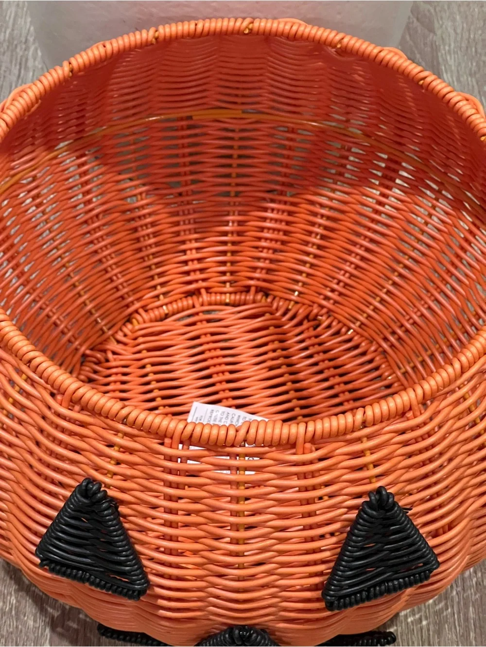 Orange Woven Jack-O'-Lantern Basket